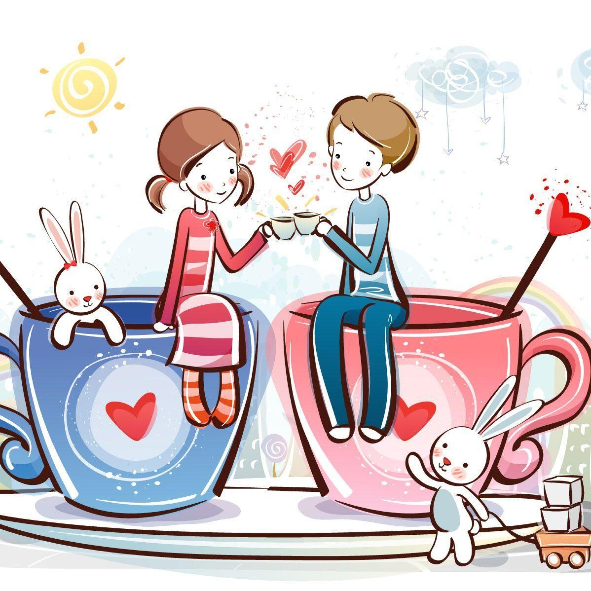 Valentine Cartoon Images wallpaper 2048x2048