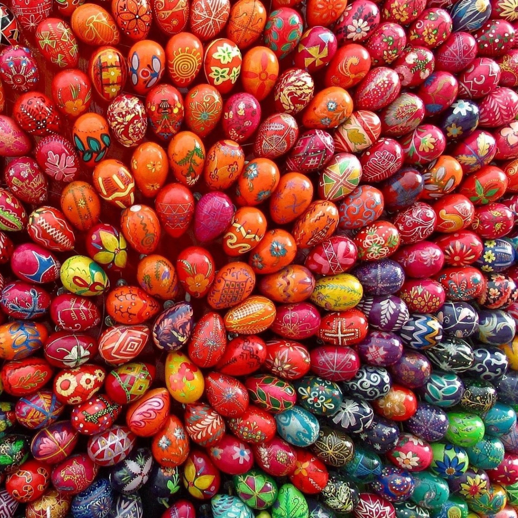 Fondo de pantalla Colorful Easter Eggs 1024x1024