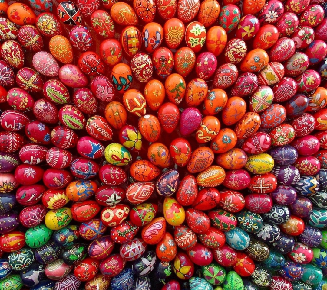 Colorful Easter Eggs wallpaper 1080x960