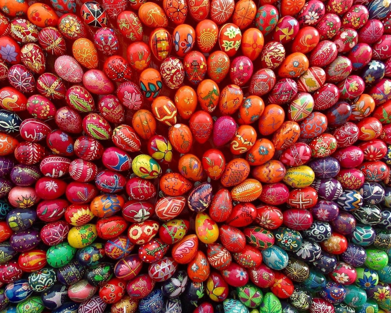 Colorful Easter Eggs wallpaper 1280x1024