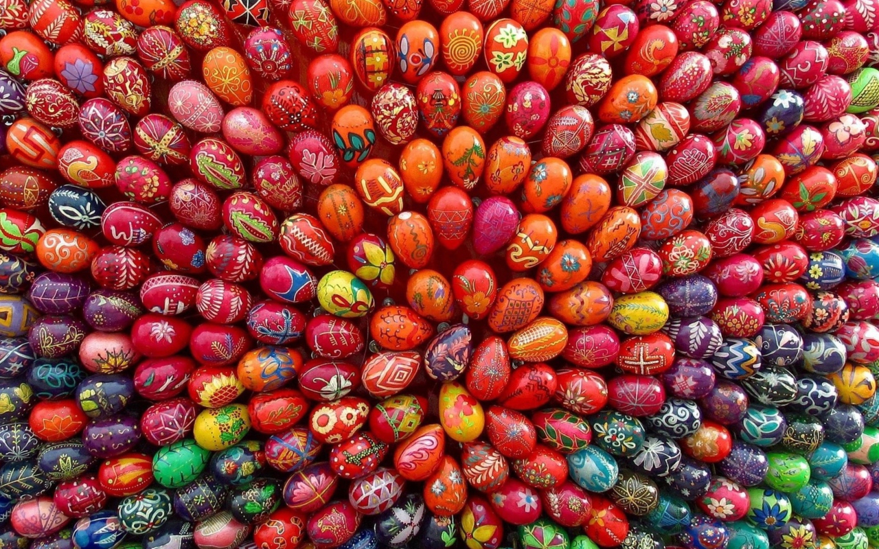 Colorful Easter Eggs wallpaper 1280x800