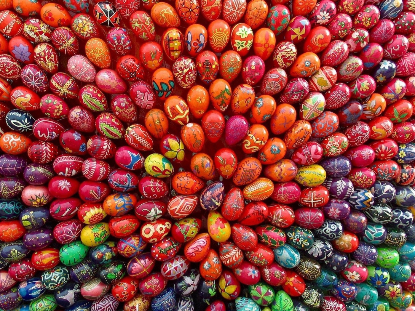 Das Colorful Easter Eggs Wallpaper 1400x1050