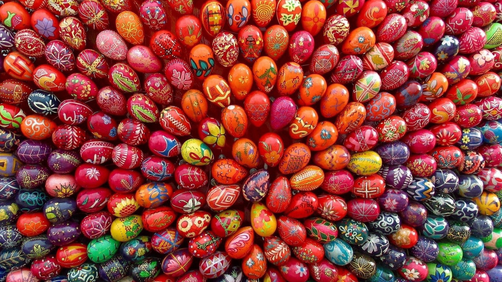 Sfondi Colorful Easter Eggs 1600x900