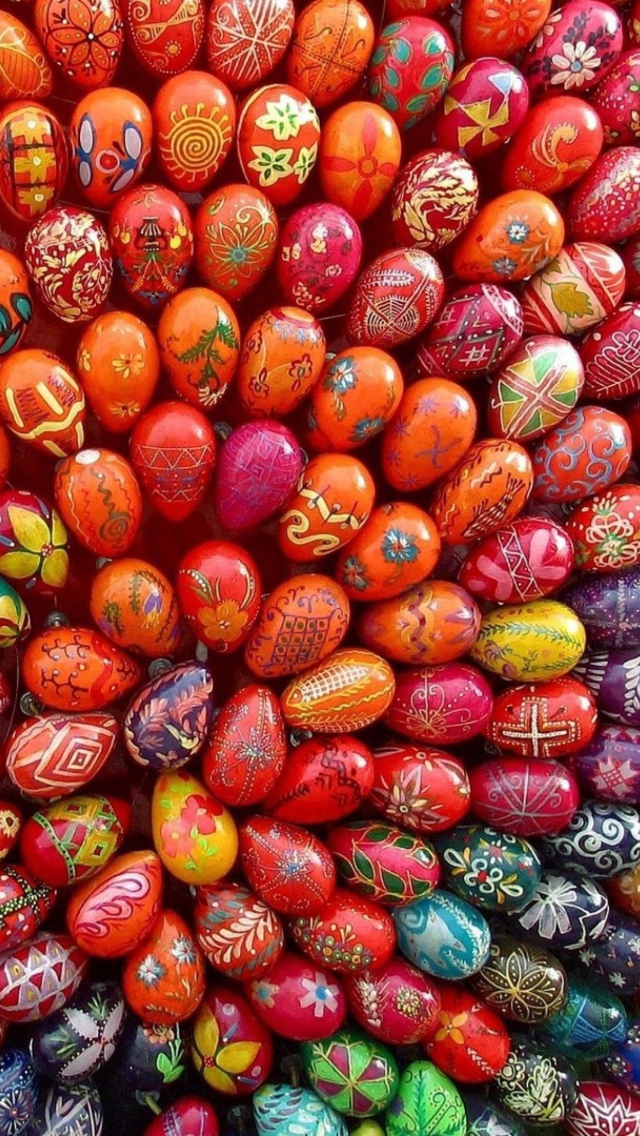 Fondo de pantalla Colorful Easter Eggs 640x1136