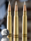 Fondo de pantalla Bullets And Quarter Dollar 132x176
