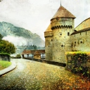 Chillon Castle in Montreux wallpaper 128x128