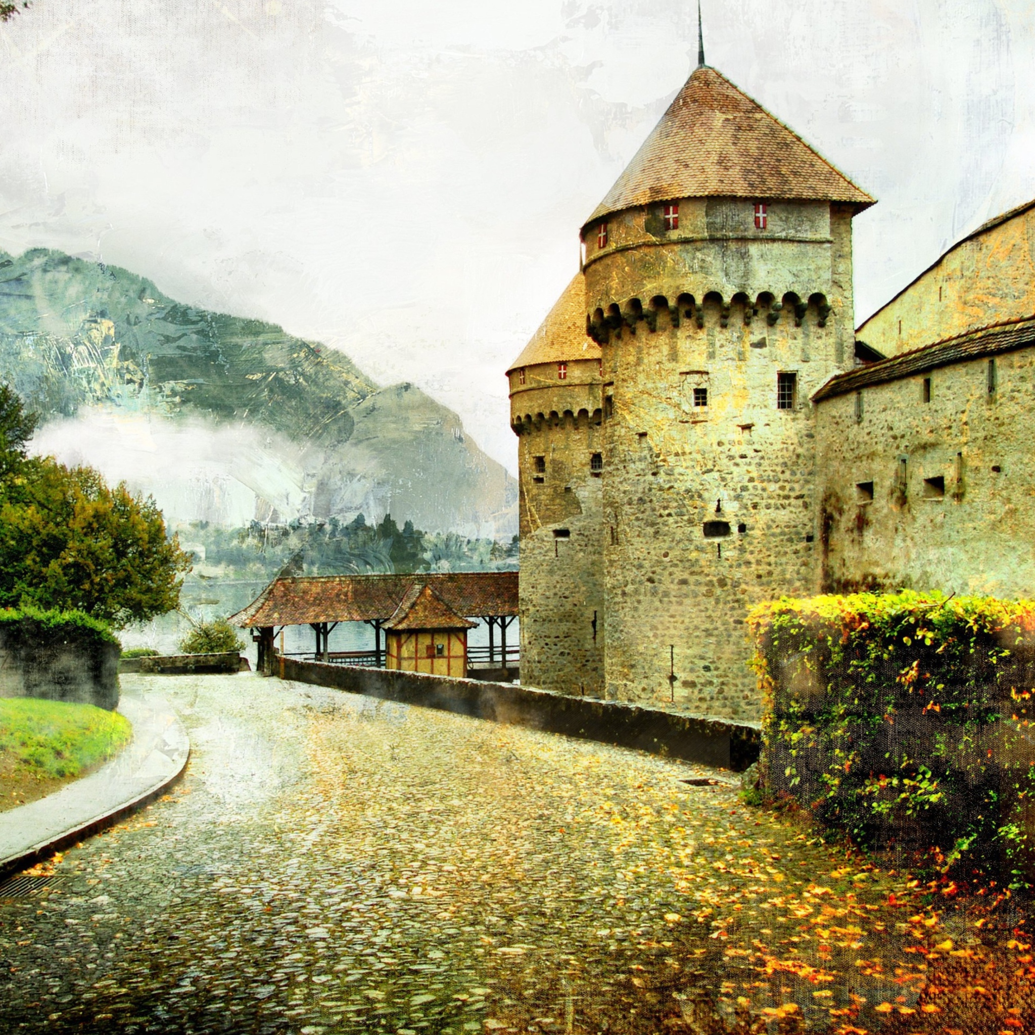 Chillon Castle in Montreux wallpaper 2048x2048
