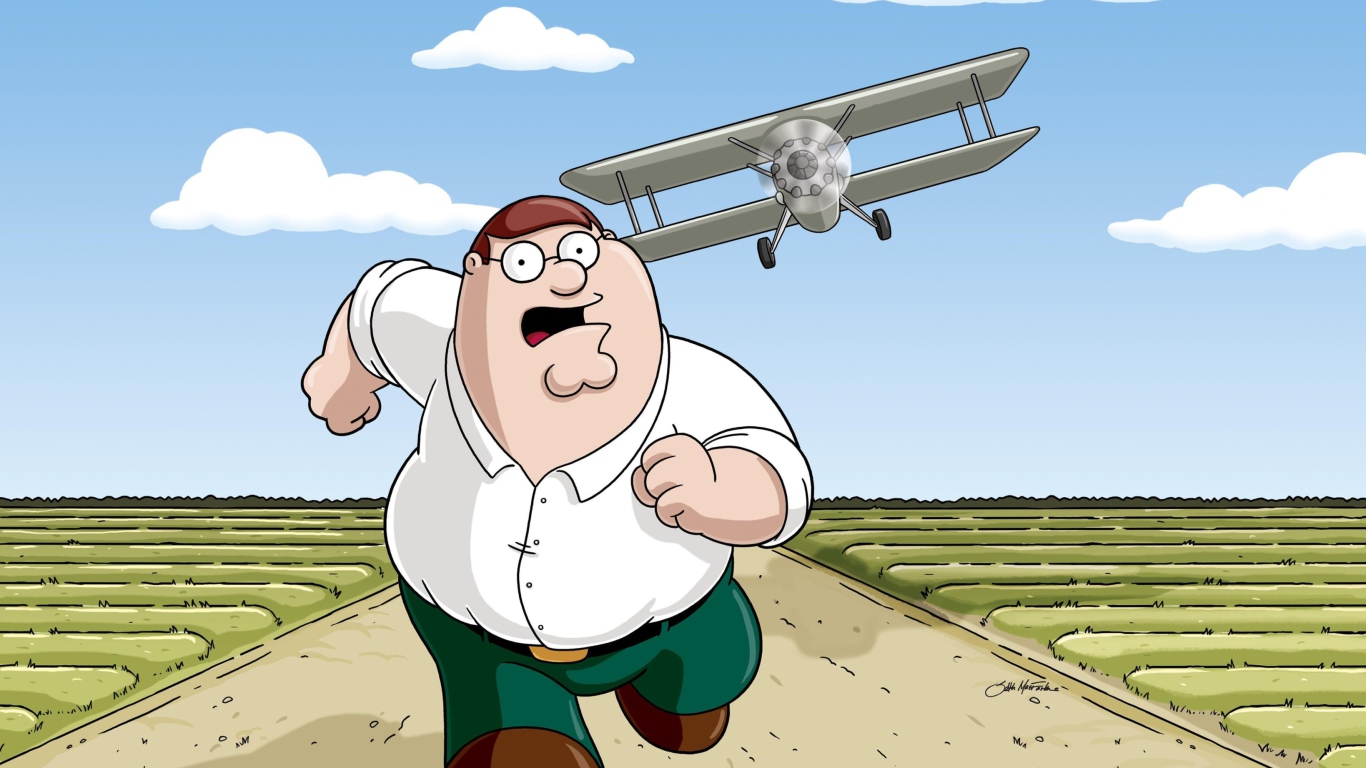 Family Guy - Peter Griffin wallpaper 1366x768