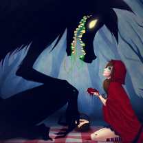 Red Riding Hood And Wolf wallpaper 208x208