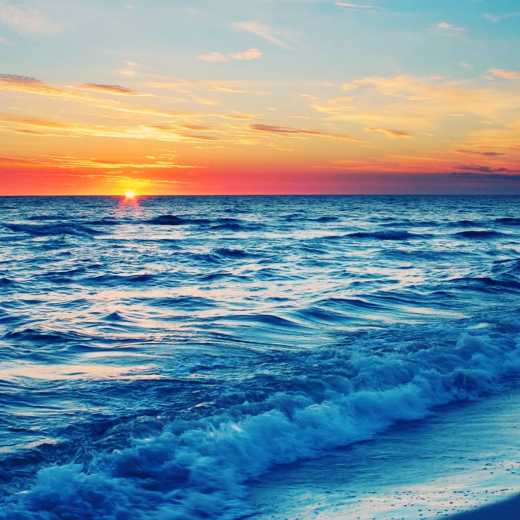 Ocean Beach At Sunset wallpaper 1024x1024