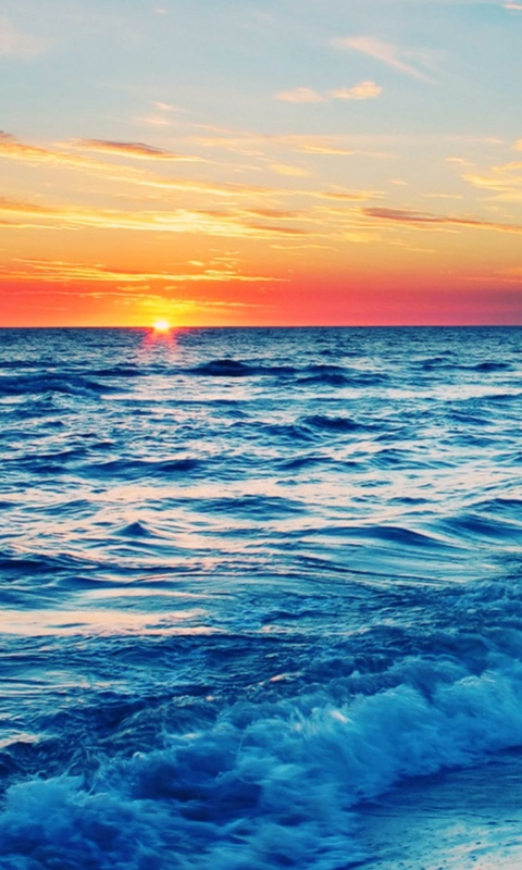 Ocean Beach At Sunset screenshot #1 480x800