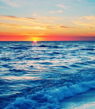 Kostenloses Ocean Beach At Sunset Wallpaper für iPhone 6