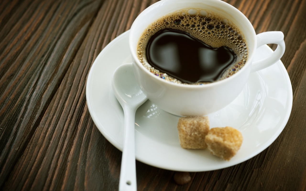 Das Coffee with refined sugar Wallpaper 1280x800