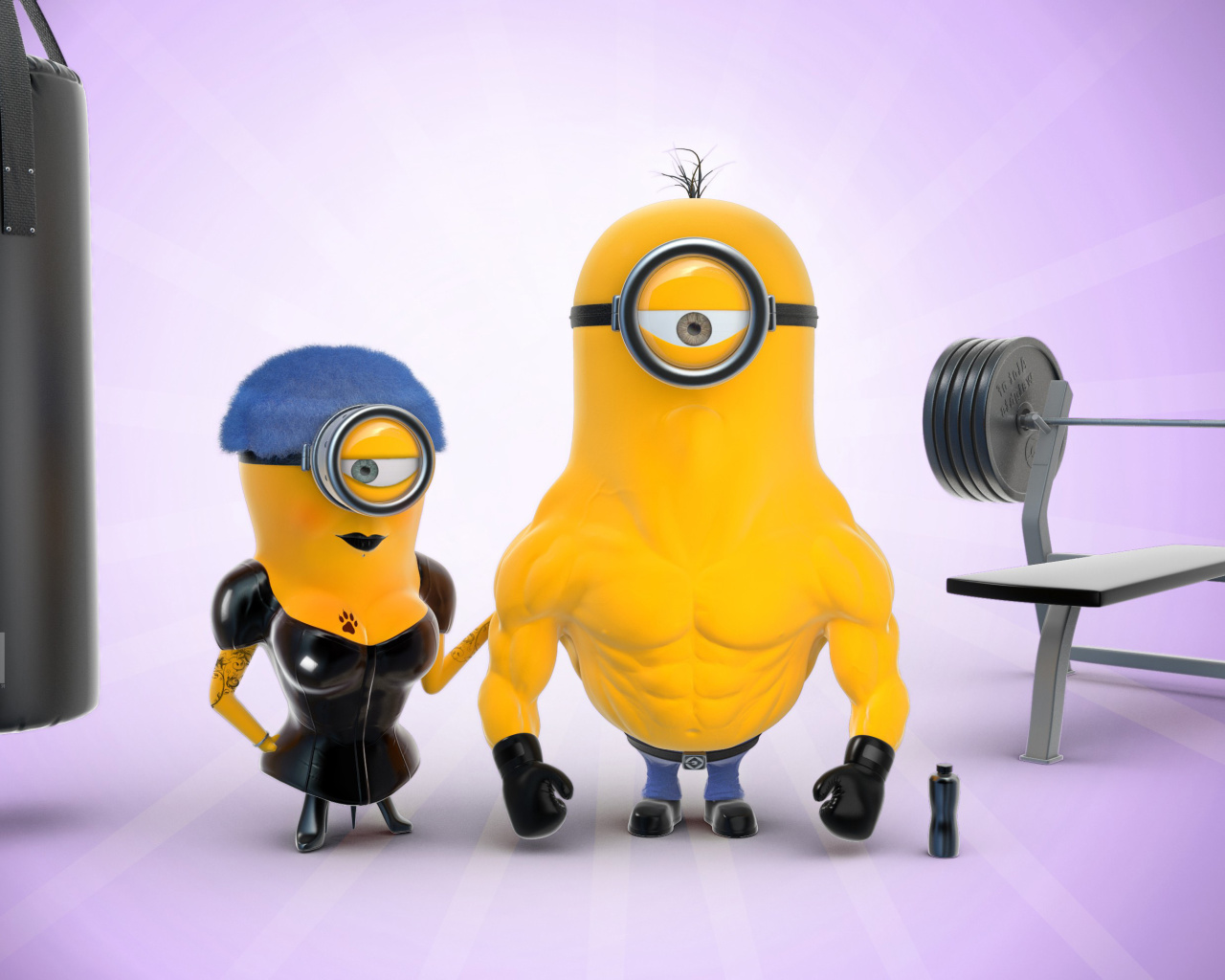 Обои Despicable Me 2 in Gym 1280x1024