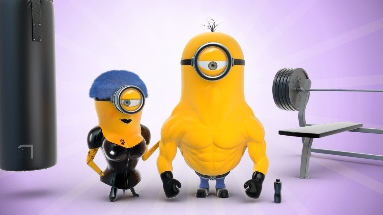 Обои Despicable Me 2 in Gym 1280x720