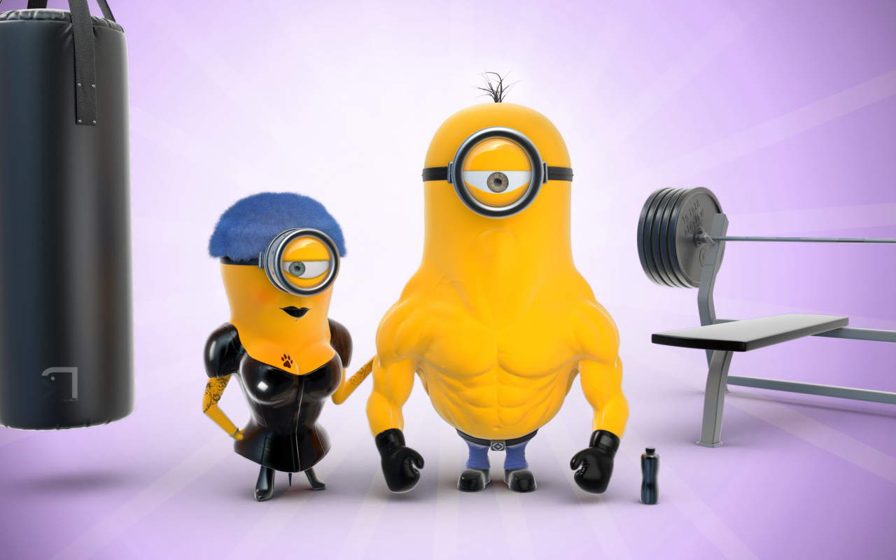 Despicable Me 2 in Gym wallpaper 1280x800