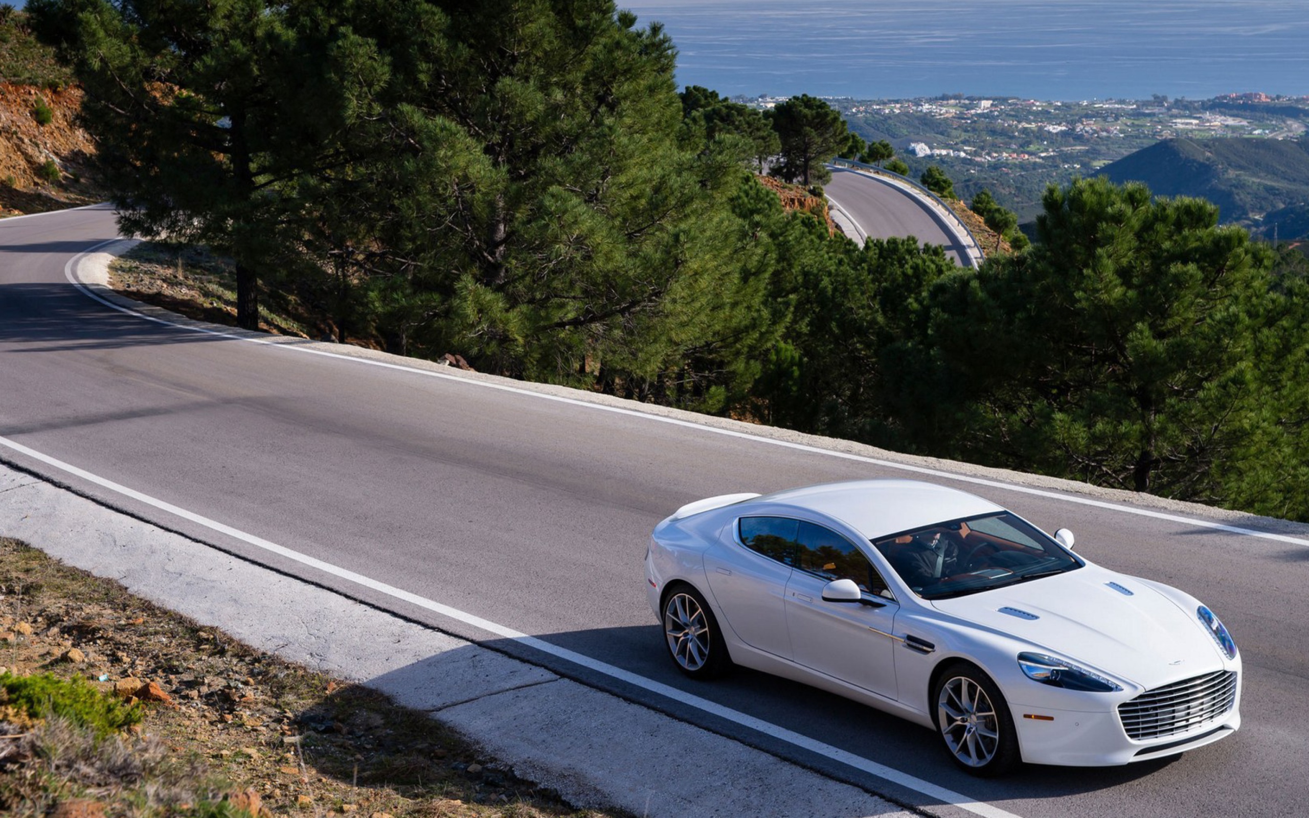 Aston Martin on Highway wallpaper 2560x1600