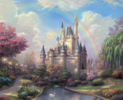 Cinderella Castle By Thomas Kinkade wallpaper 176x144