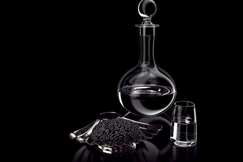 Sfondi Caviar And Vodka 480x320