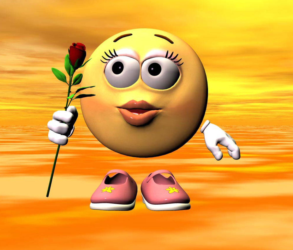 Das Funny Smiley Wallpaper 1200x1024