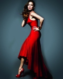 J Lo In Gorgeous Red Dress wallpaper 128x160