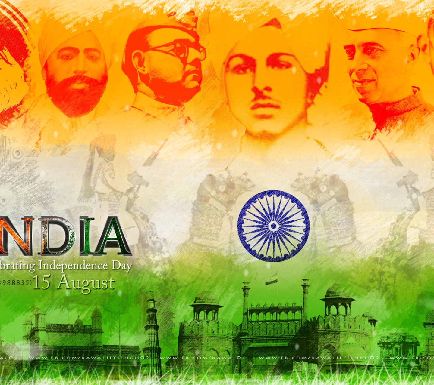 Fondo de pantalla Independence Day India 15 August 1440x1280