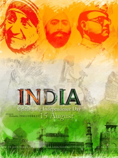 Das Independence Day India 15 August Wallpaper 240x320