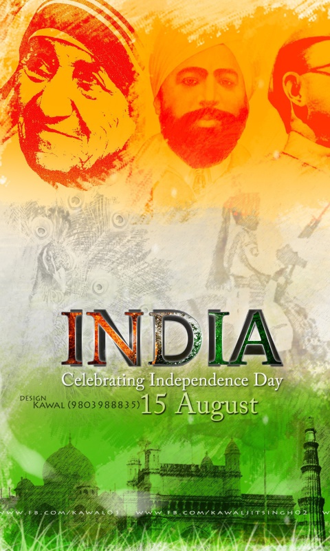 Das Independence Day India 15 August Wallpaper 480x800