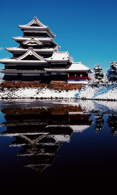 Das Japan, Nagano Prefecture Wallpaper 480x800