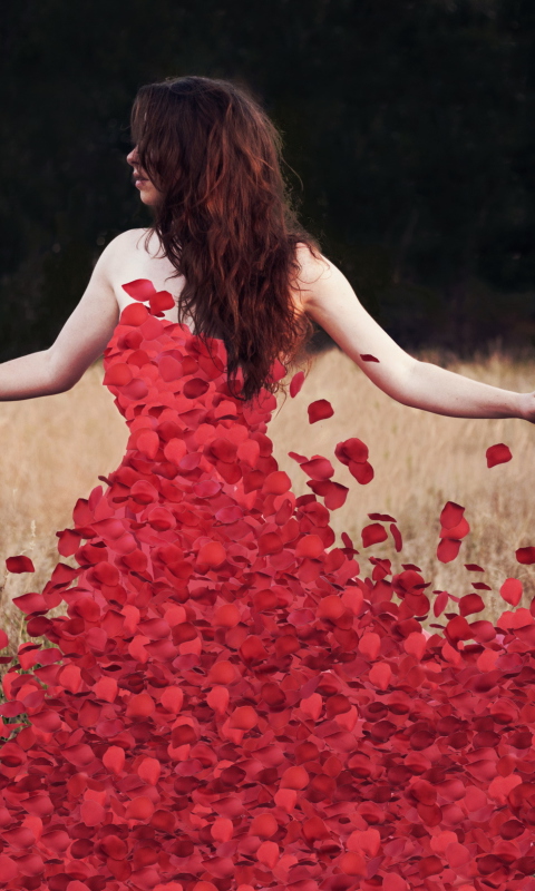 Screenshot №1 pro téma Red Petal Dress 480x800