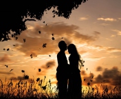 Das Romantic Silhouettes Wallpaper 176x144