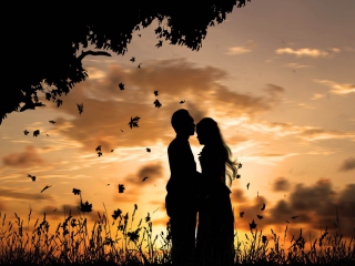 Fondo de pantalla Romantic Silhouettes 320x240