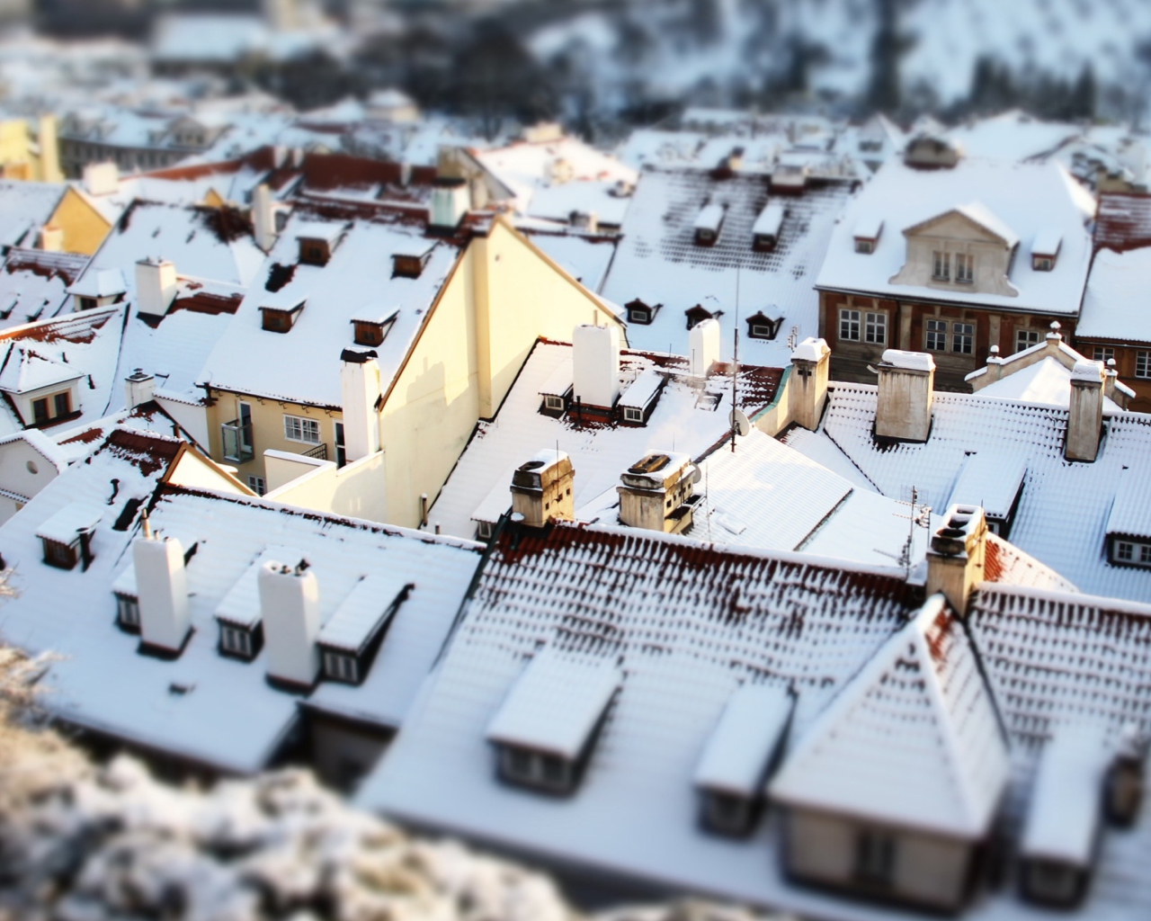 Rooftops In Prague wallpaper 1280x1024