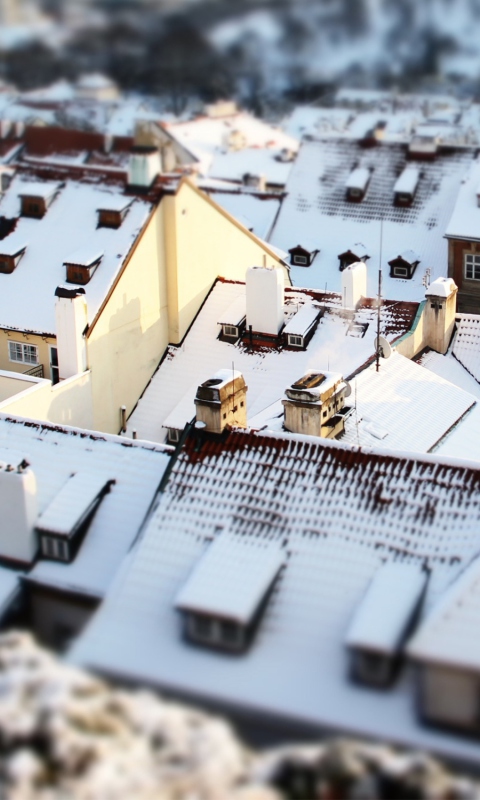 Rooftops In Prague wallpaper 480x800