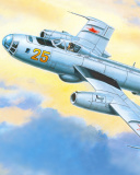 Yakovlev Yak 25 Soviet Union interceptor aircraft wallpaper 128x160