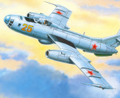 Yakovlev Yak 25 Soviet Union interceptor aircraft wallpaper 176x144