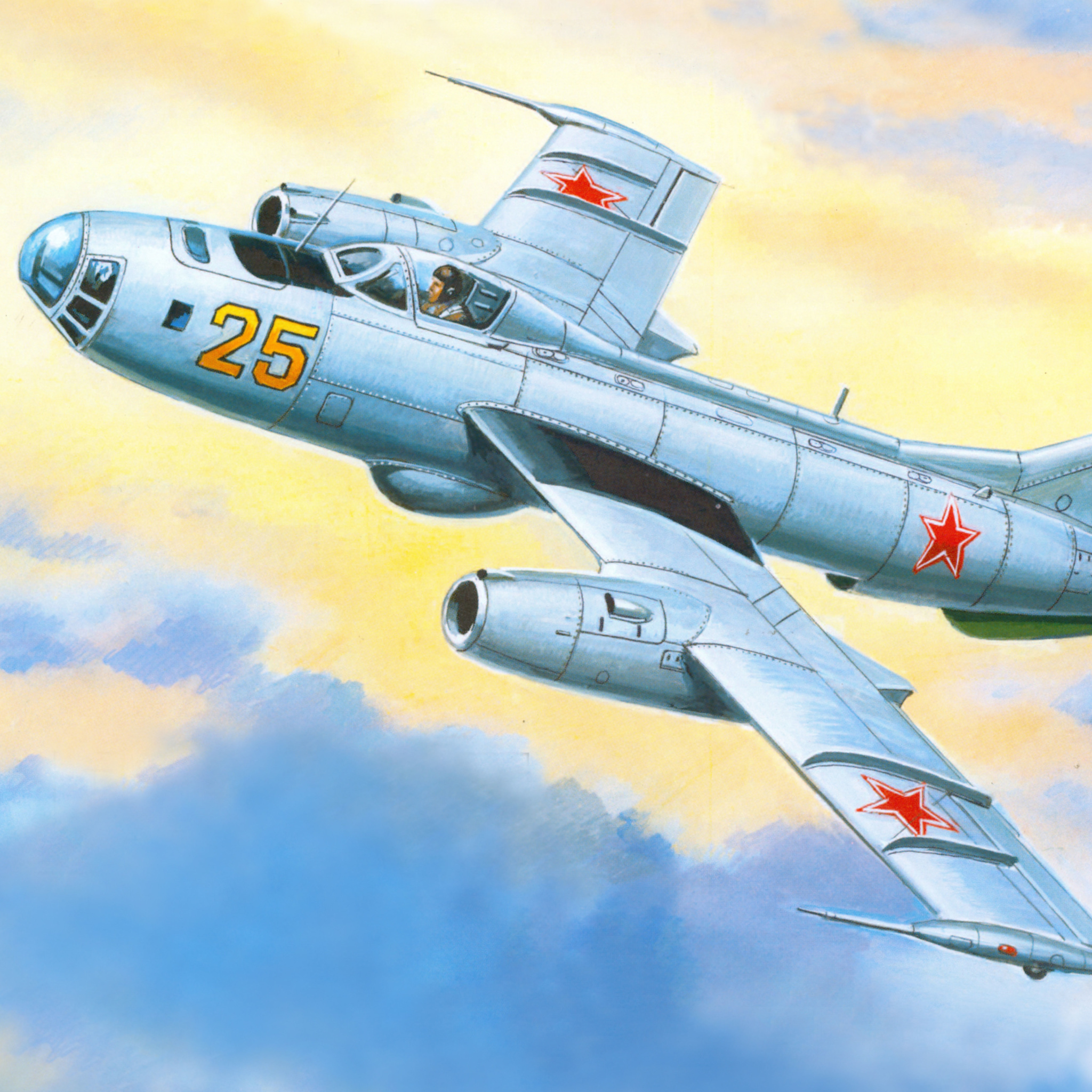 Yakovlev Yak 25 Soviet Union interceptor aircraft wallpaper 2048x2048