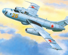 Das Yakovlev Yak 25 Soviet Union interceptor aircraft Wallpaper 220x176