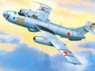 Yakovlev Yak 25 Soviet Union interceptor aircraft wallpaper 320x240