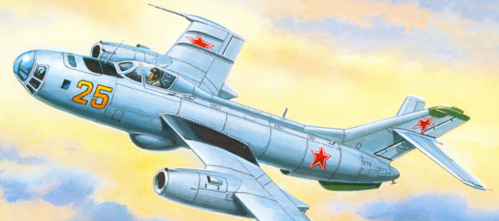 Das Yakovlev Yak 25 Soviet Union interceptor aircraft Wallpaper 720x320