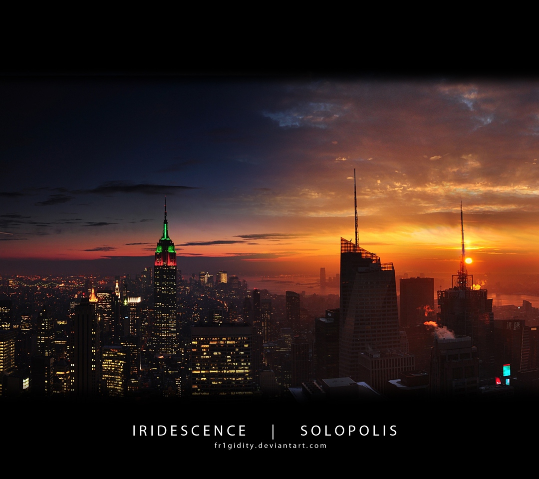 New York Empire State Panorama wallpaper 1080x960