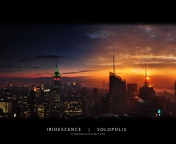 New York Empire State Panorama wallpaper 176x144