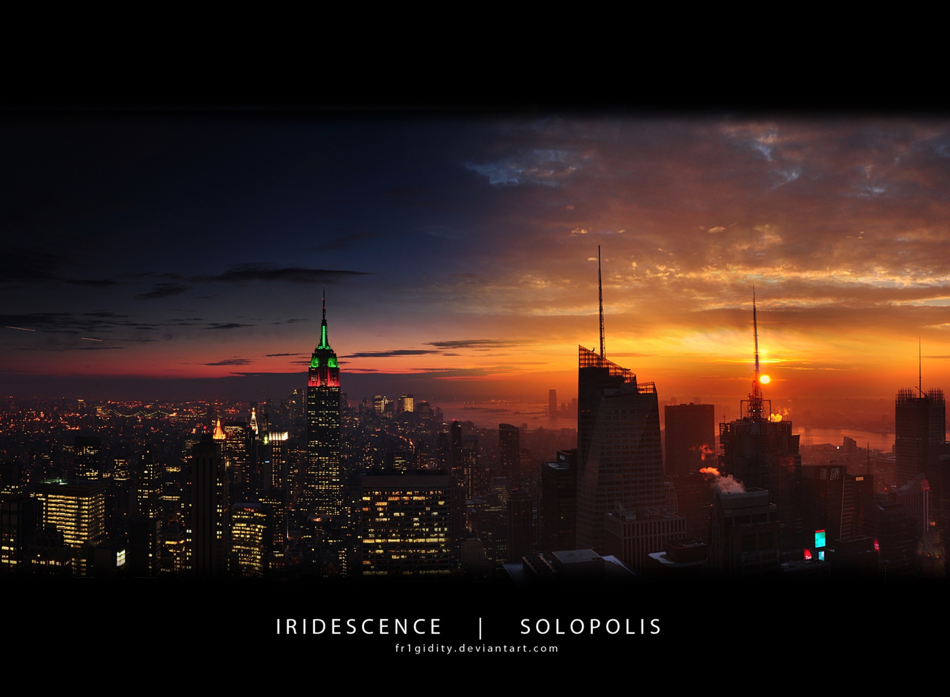 New York Empire State Panorama wallpaper 1920x1408