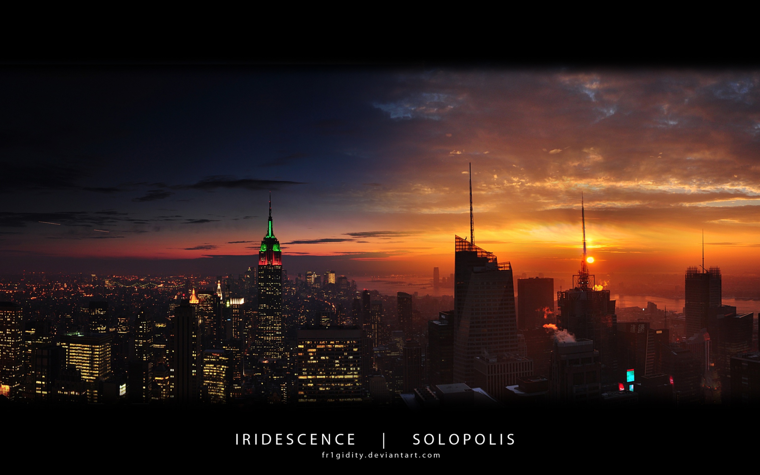 New York Empire State Panorama wallpaper 2560x1600