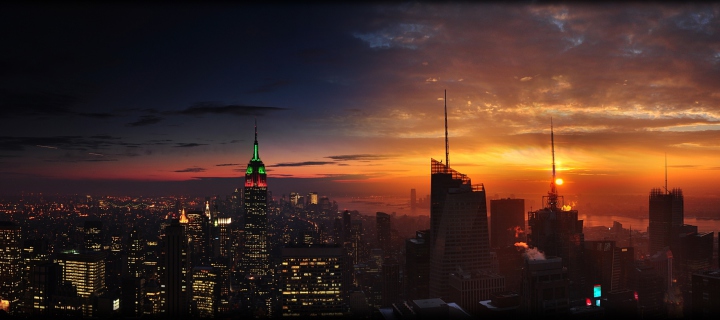 Screenshot №1 pro téma New York Empire State Panorama 720x320