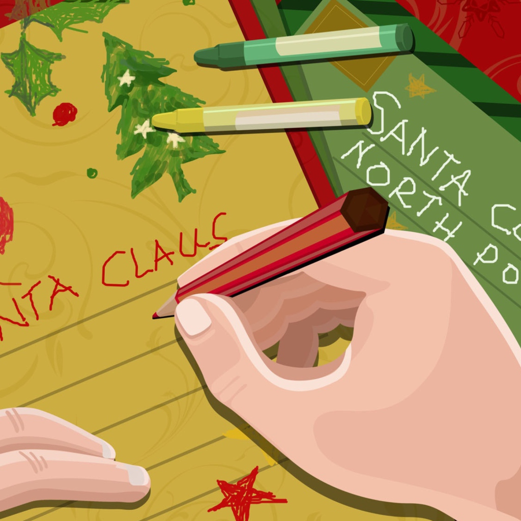 Das Letter For Santa Claus Wallpaper 1024x1024