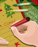 Das Letter For Santa Claus Wallpaper 128x160