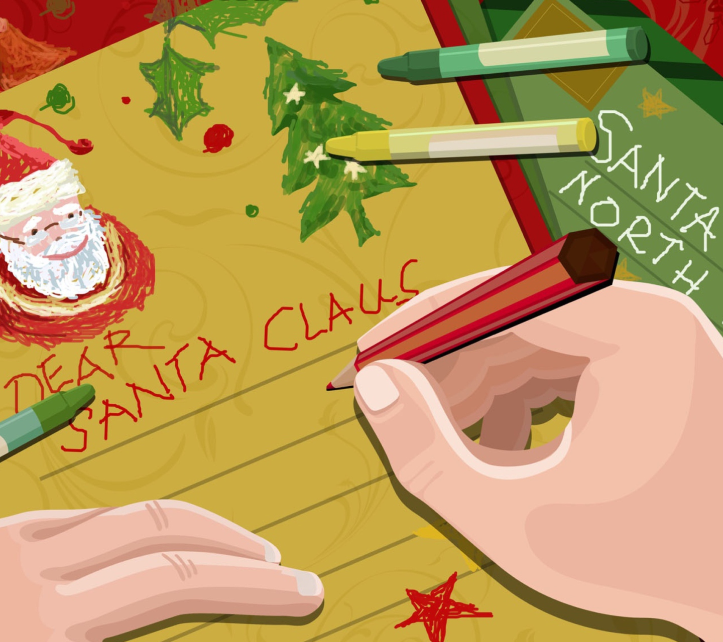 Das Letter For Santa Claus Wallpaper 1440x1280