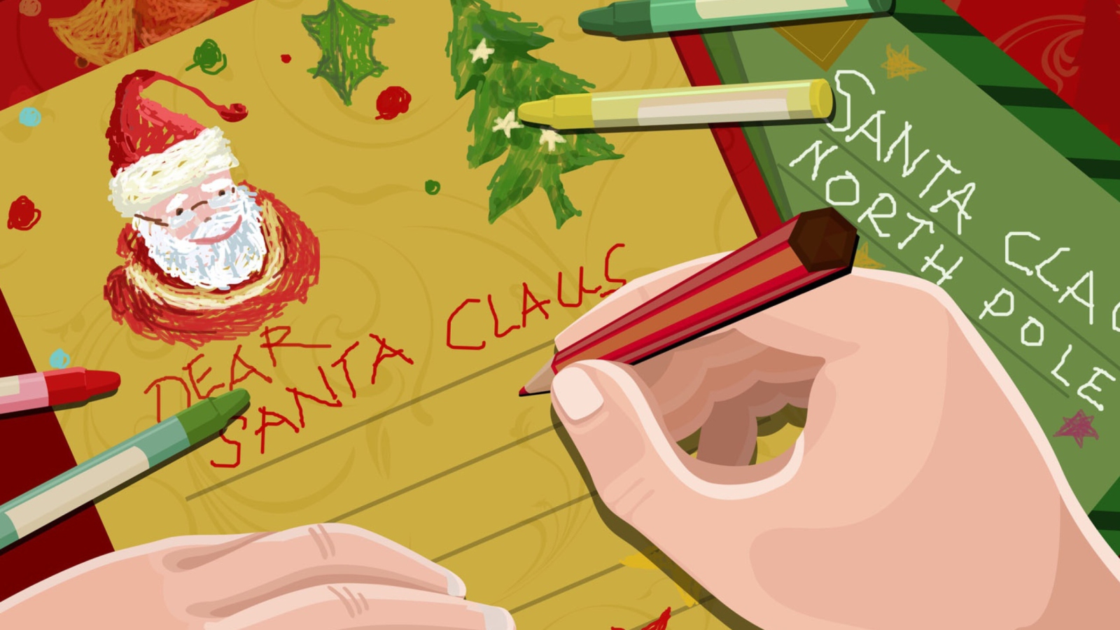 Das Letter For Santa Claus Wallpaper 1600x900
