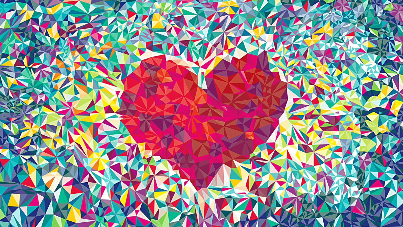 Fractal Heart wallpaper 1600x900